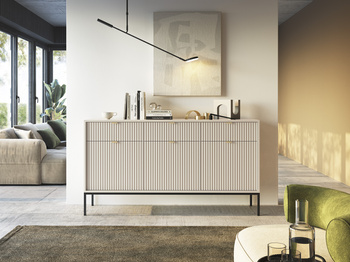 Duża komoda z ryflowanym frontem kolekcja Natal