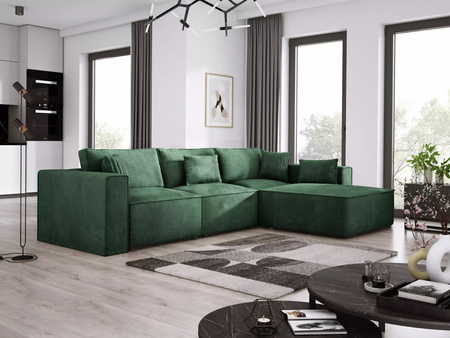 Duży nowoczesny narożnik Deia do salonu opcjonalna funkcja spania L kształtny