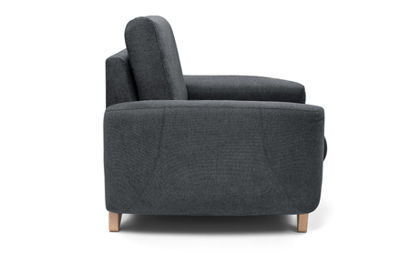 Luksusowy fotel Aosta elegancja komfort skandynawski design nóżki drewniane