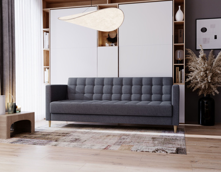 Rozkładana sofa Arven z drewnianymi nóżkami