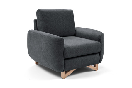 Luksusowy fotel Aosta elegancja komfort skandynawski design nóżki drewniane