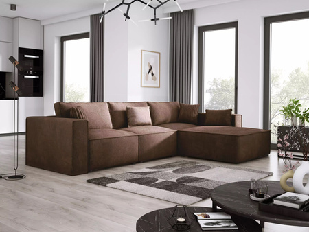 Duży nowoczesny narożnik Deia do salonu opcjonalna funkcja spania L kształtny