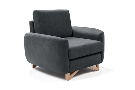 Luksusowy fotel Aosta elegancja komfort skandynawski design nóżki drewniane