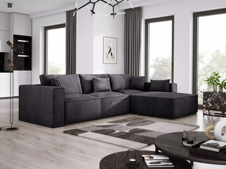 Duży nowoczesny narożnik Deia do salonu opcjonalna funkcja spania L kształtny