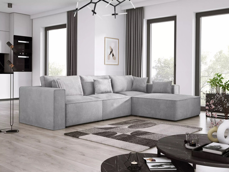 Duży nowoczesny narożnik Deia do salonu opcjonalna funkcja spania L kształtny
