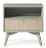 Szafka nocna w skandynawskim stylu z szufladą i otwartą półką dostępna w 2 kolorach kolekcja Idaho