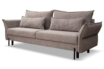 Minimalistyczna rozkładana sofa Dublin z pojemnikiem i funkcją spania poduszki w zestawie