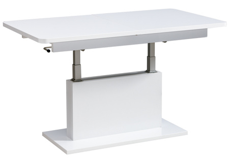 Rozkładana Ława Obliq z regulacją wysokości - Kolor Biały / Czarny
