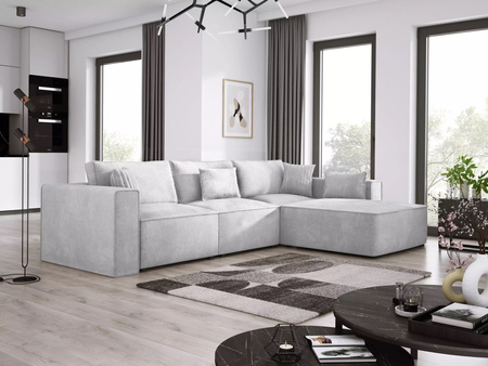 Duży nowoczesny narożnik Deia do salonu opcjonalna funkcja spania L kształtny