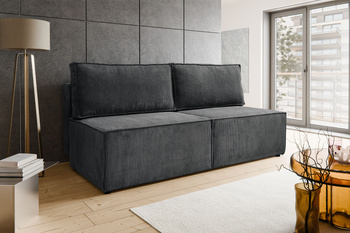 Minimalistyczna rozkładana sofa Hudson z pojemnikiem 3 osobowa