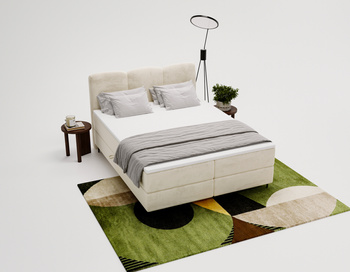 Łóżko kontynentalne Orlo dostępne w 4 wymiarach wyposażone w 2 pojemniki topper w zestawie