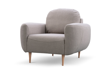 Nowoczesny fotel Coen elegancja komfort drewniane nóżki