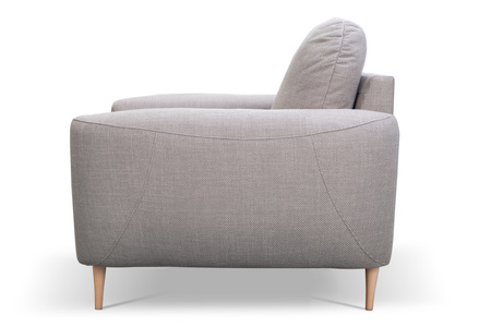 Nowoczesny fotel Coen elegancja komfort drewniane nóżki