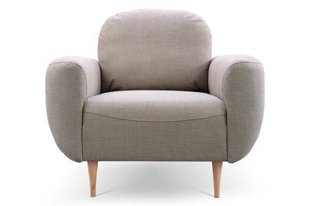 Nowoczesny fotel Coen elegancja komfort drewniane nóżki