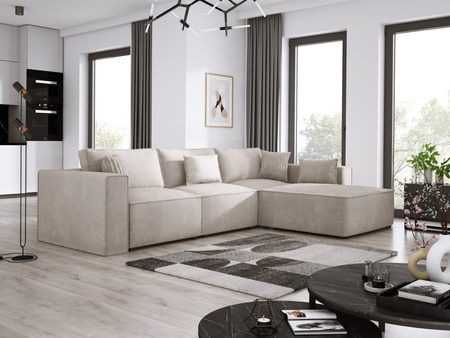 Duży nowoczesny narożnik Deia do salonu opcjonalna funkcja spania L kształtny