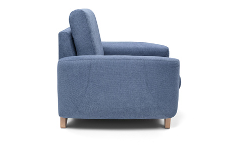 Luksusowy fotel Aosta elegancja komfort skandynawski design nóżki drewniane