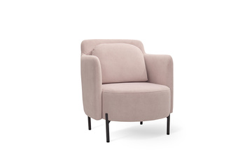 Nowoczesny fotel Fergie z poduszką metalowe nóżki