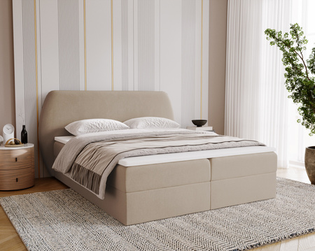 Łóżko kontynentalne Lotus dostępne w 4 wymiarach wyposażone w 2 pojemniki topper w zestawie