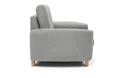 Luksusowy fotel Aosta elegancja komfort skandynawski design nóżki drewniane