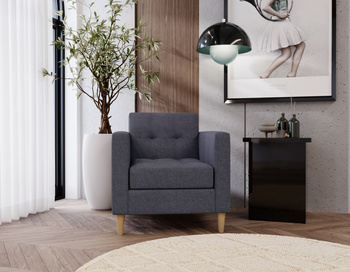 Fotel Arven z drewnianymi nóżkami