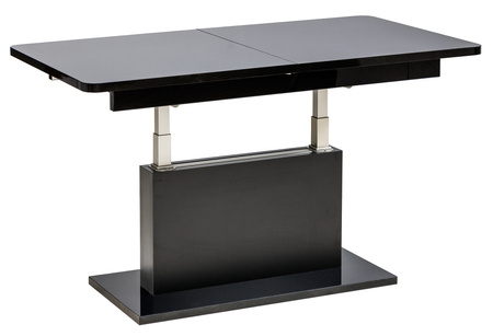 Rozkładana Ława Obliq z regulacją wysokości - Kolor Biały / Czarny