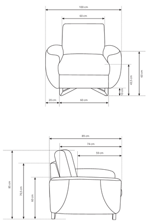 Luksusowy fotel Aosta elegancja komfort skandynawski design nóżki drewniane