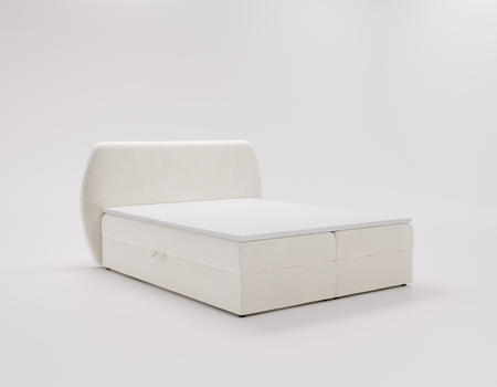 Łóżko kontynentalne Lotus dostępne w 4 wymiarach wyposażone w 2 pojemniki topper w zestawie