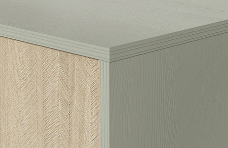 Komoda w skandynawskim stylu wyposażona w 1 szafkę i 3 szuflady dostępna w 2 kolorach kolekcja Idaho