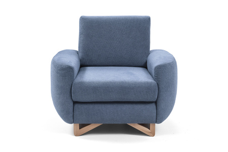 Luksusowy fotel Aosta elegancja komfort skandynawski design nóżki drewniane