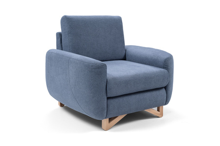 Luksusowy fotel Aosta elegancja komfort skandynawski design nóżki drewniane