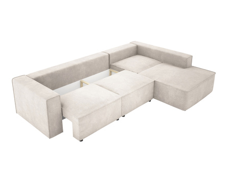 Duży nowoczesny narożnik Deia do salonu opcjonalna funkcja spania L kształtny