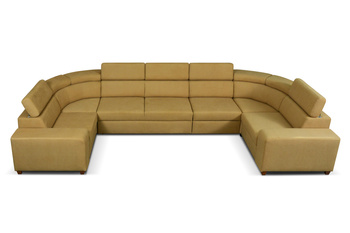 Duży rozkładany narożnik U-Form funkcja spania pojemniki kolekcja modułowa Flexo