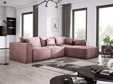 Duży nowoczesny narożnik Deia do salonu opcjonalna funkcja spania L kształtny