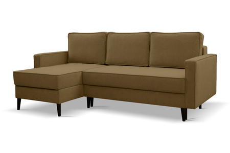 Uniwersalny narożnik Crystal funckja spania pojemnik drewniane nóżki duże poduszki